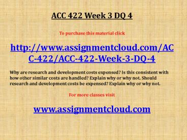 ACC 422 Week 3 - DQ-4