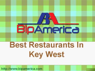 Best Restaurants In Key West