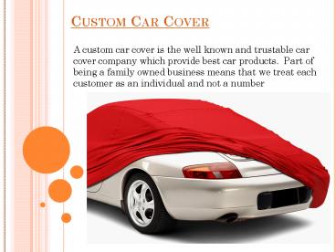 Custom Car Covers