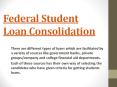 Federal Student Loan Consolidation Program PowerPoint PPT Presentation