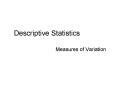 Descriptive Statistics PowerPoint PPT Presentation