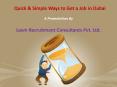 Quick & Simple Ways to Get a Job in Dubai PowerPoint PPT Presentation