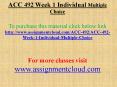 ACC 492 Week 1 Individual Multiple Choice PowerPoint PPT Presentation