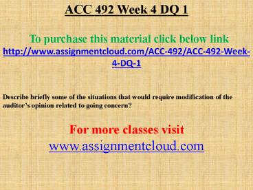 ACC 492 Week 4 DQ 1