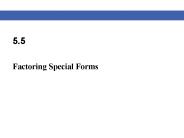 Factoring Special Forms