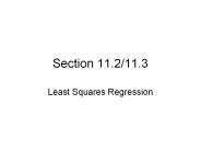 Least Squares Regression