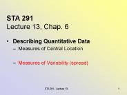 Describing Quantitative Data