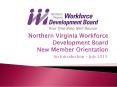 Northern Virginia Workforce Development Board New Member Orientation PowerPoint PPT Presentation