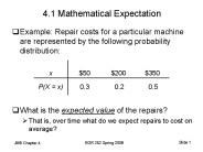 4.1 Mathematical Expectation