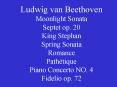 Ludwig van Beethoven Moonlight Sonata Septet op. 20 King Stephan Spring Sonata Romance Path PowerPoint PPT Presentation