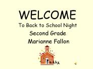 To Back to School Night