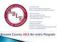 Broome County ABLE Re-entry Program PowerPoint PPT Presentation