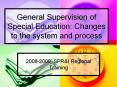 General Supervision of Special Education: Changes to the system and process PowerPoint PPT Presentation