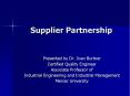 Supplier Partnership PowerPoint PPT Presentation