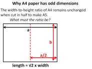 Why A4 paper has odd dimensions