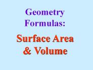 Geometry Formulas: