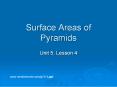 Surface Areas of Pyramids PowerPoint PPT Presentation