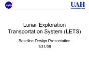 Lunar Exploration Transportation System (LETS)