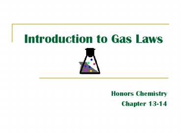 Introduction to Gas Laws