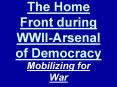 The%20Home%20Front%20during%20WWII-Arsenal%20of%20Democracy PowerPoint PPT Presentation
