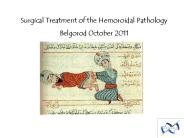 Surgical Treatment of the Hemoroidal Pathology