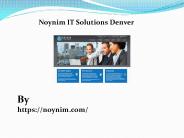 NOYNIM - IT Consulting Services Denver