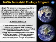 NASA Terrestrial Ecology Program