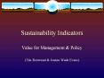 Sustainability Indicators PowerPoint PPT Presentation