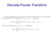Discrete Fourier Transform