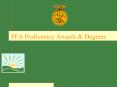 FFA Proficiency Awards PowerPoint PPT Presentation