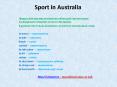 Sport in Australia PowerPoint PPT Presentation