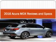 2016 Acura MDX Reviews and Specs