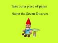 Name the Seven Dwarves PowerPoint PPT Presentation