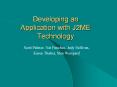 Developing an Application with J2ME Technology PowerPoint PPT Presentation