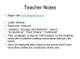 Teacher Notes PowerPoint PPT Presentation