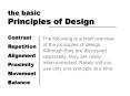 the basic Principles of Design PowerPoint PPT Presentation