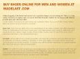 Buy Shoes Online for Men and Women at Madelast .Com