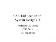 CSE 140 Lecture 16 System Designs II