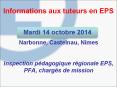 Informations aux tuteurs en EPS  Narbonne, Castelnau, N PowerPoint PPT Presentation