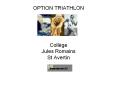 OPTION TRIATHLON   Coll PowerPoint PPT Presentation