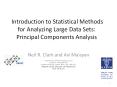 Introduction to Statistical Methods for Analyzing Large Data Sets: Principal Components Analysis PowerPoint PPT Presentation