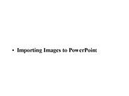 Importing Images to PowerPoint