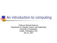 An introduction to computing