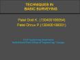 TECHNIQUES IN BASIC SURVEYING PowerPoint PPT Presentation