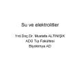 Su ve elektrolitler PowerPoint PPT Presentation