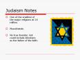 Judaism Notes PowerPoint PPT Presentation