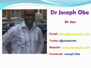 Dr Joseph Obe