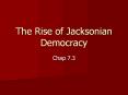 The Rise of Jacksonian Democracy PowerPoint PPT Presentation
