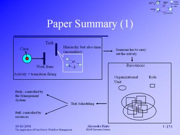 The Application of Petri Nets to Workflow Management