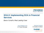 SOA-9: Implementing SOA in Financial Services